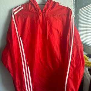Adidas Red Windbreaker